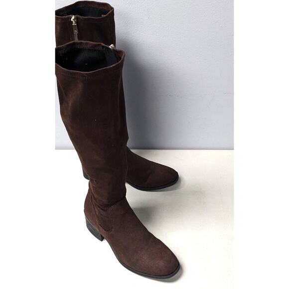 NEW KENNETH COLE Stanford Faux Suede Tall Boot - Brown - SZ 8.5 - Picture 1 of 5